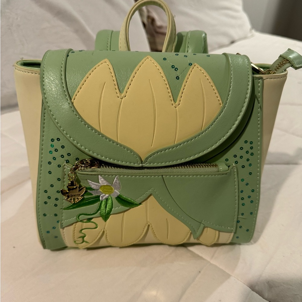 Loungefly Green and Cream Backpack